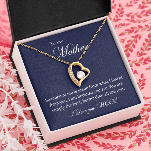 Forever Love Necklace for mom, to my mother daughter necklace, I am because you are, you are simply the best, better than all the rest necklace