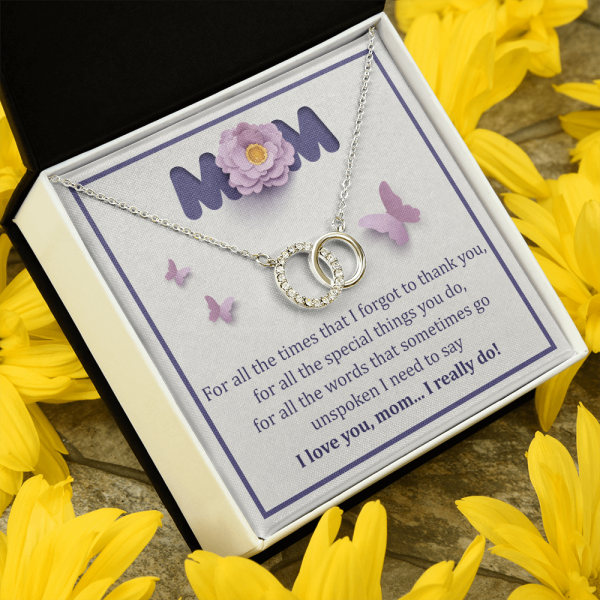 Perfect Pair Necklace to mom, I Loved you MOM, I really do, to my mother daughter necklace