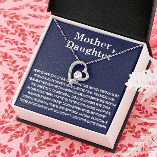 Love will continue to guide us through the unknow forever love hearts necklace, mother daughter necklace, gift for mom