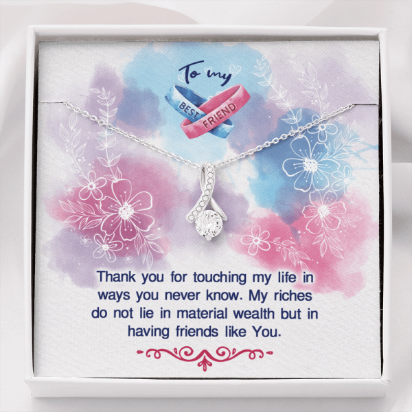 Wedding necklace, thank you for touching my life in ways you never know, wedding gift.