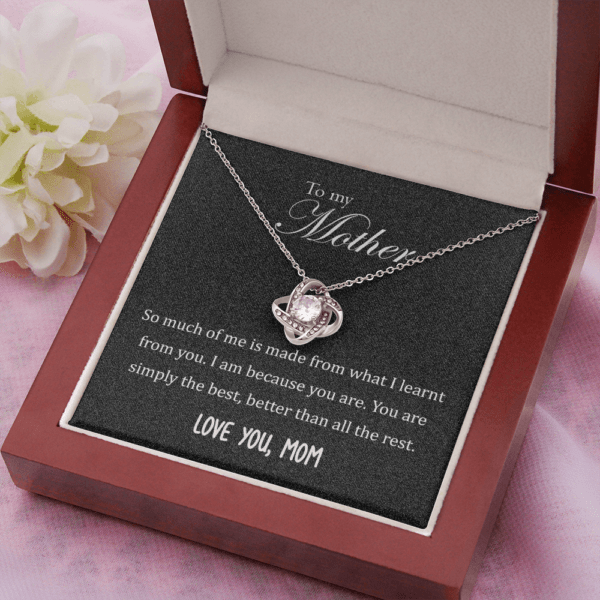 Birthday gift for mom, so much of me is made from what I learned from you, to my mother necklace from daughter and son