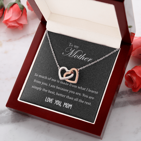 Mother day gift for mom, You are simply the best, to my mother daughter necklace