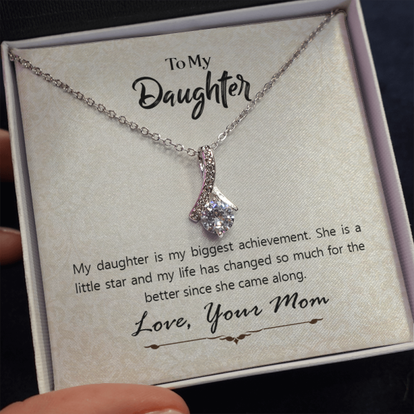 To my daughter necklace My daughter is my biggest achievement necklace alluring gift