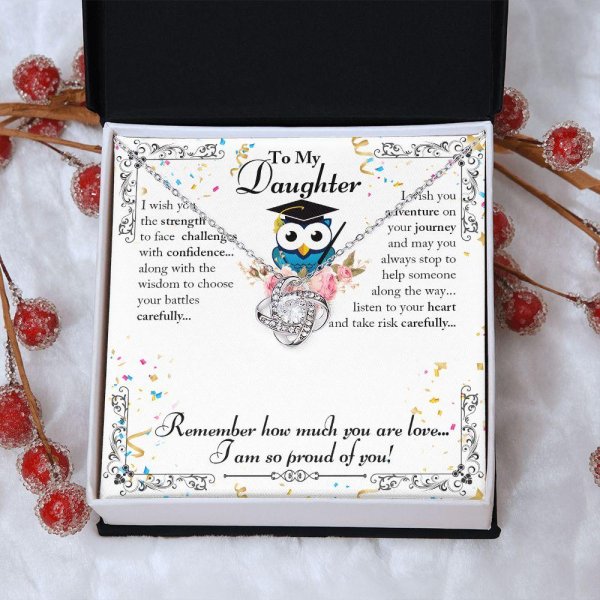 I Wish You The Strength To Face Challenges With Confidence, College Graduation Gift for Daughter - To My Daughter Necklace