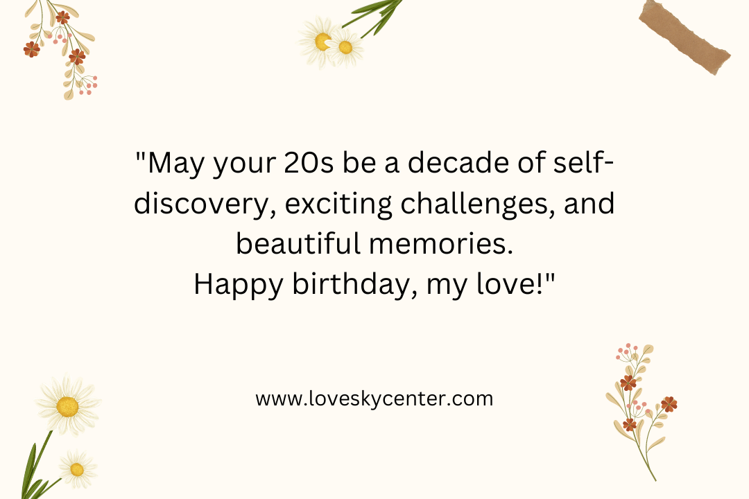 birthday message for daughter turning 20 