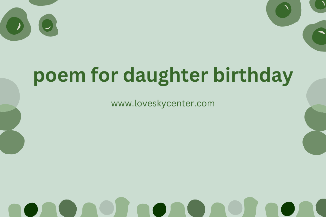 poem for daughter birthday